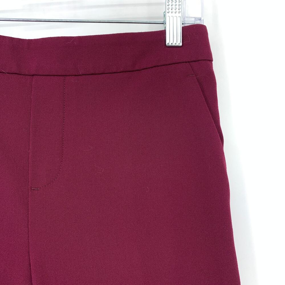 Banana Republic Factory Hayden Pants Womens Size 2 Maroon Burgundy Elastic Back - Picture 3 of 6